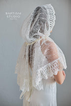 Elegant Lace Baptism Veil