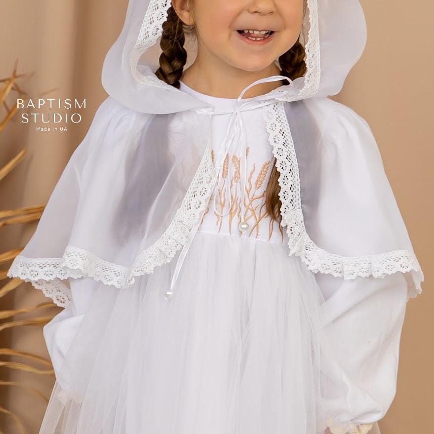 Orthodox christening head covering for girls