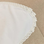 Personalized Linen Baptism Cloth – Embroidered Christening Shawl – Custom Baby Blanket