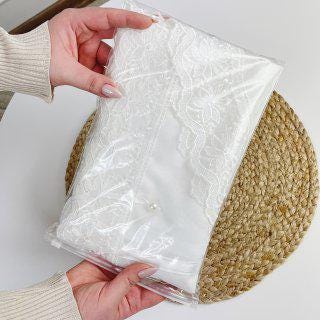 White Lace Head Covering – Orthodox Baptism Veil for Women