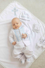 Linen Baby Christening Outfit & Baptism Set – Personalized Option Available