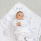 Luxury Baby Baptism Set – White Christening Outfit with Accessories