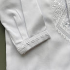 Linen Baby Baptism Outfit | White Christening Set | Embroidered Newborn Clothes | Unisex Dedication Gift | 4-Piece Baby Set