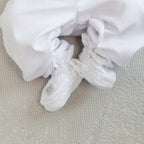 Handmade linen baptism outfit for infant boy