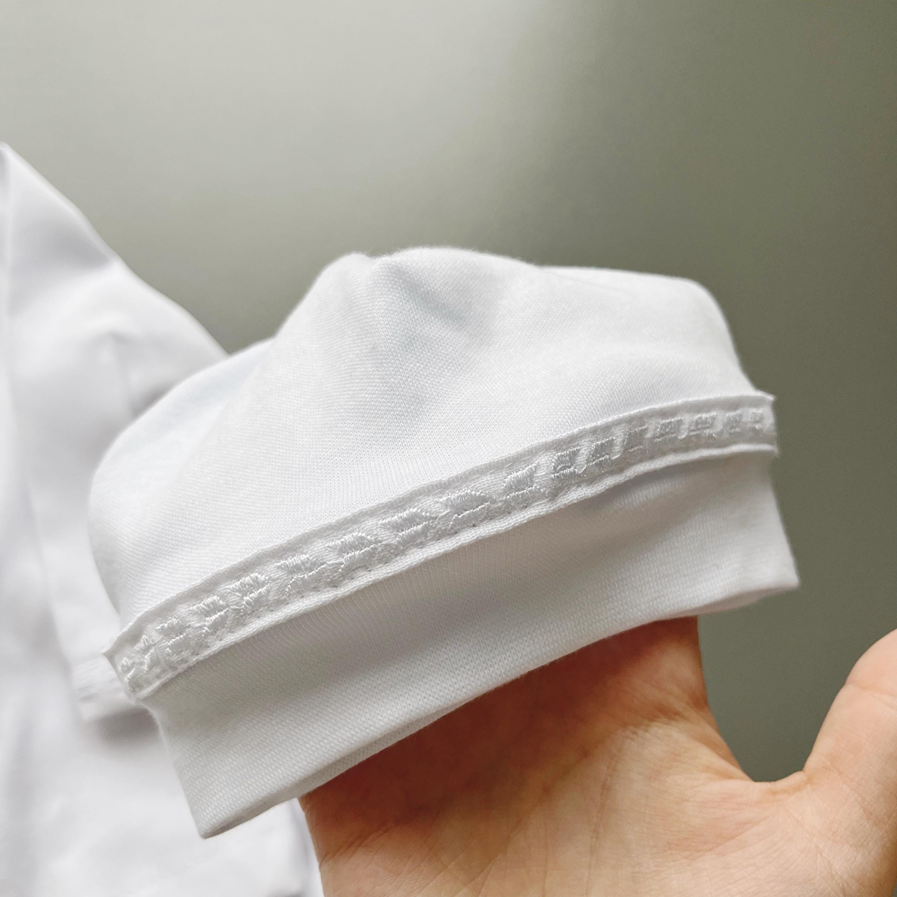 Linen Baby Baptism Outfit | White Christening Set | Embroidered Newborn Clothes | Unisex Dedication Gift | 4-Piece Baby Set