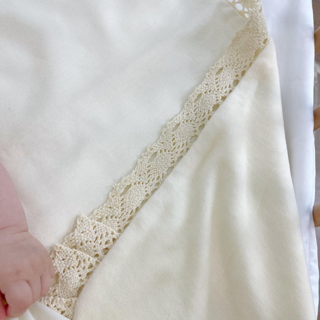 Complete Baptism Set for Baby Girl  – Linen & Velour