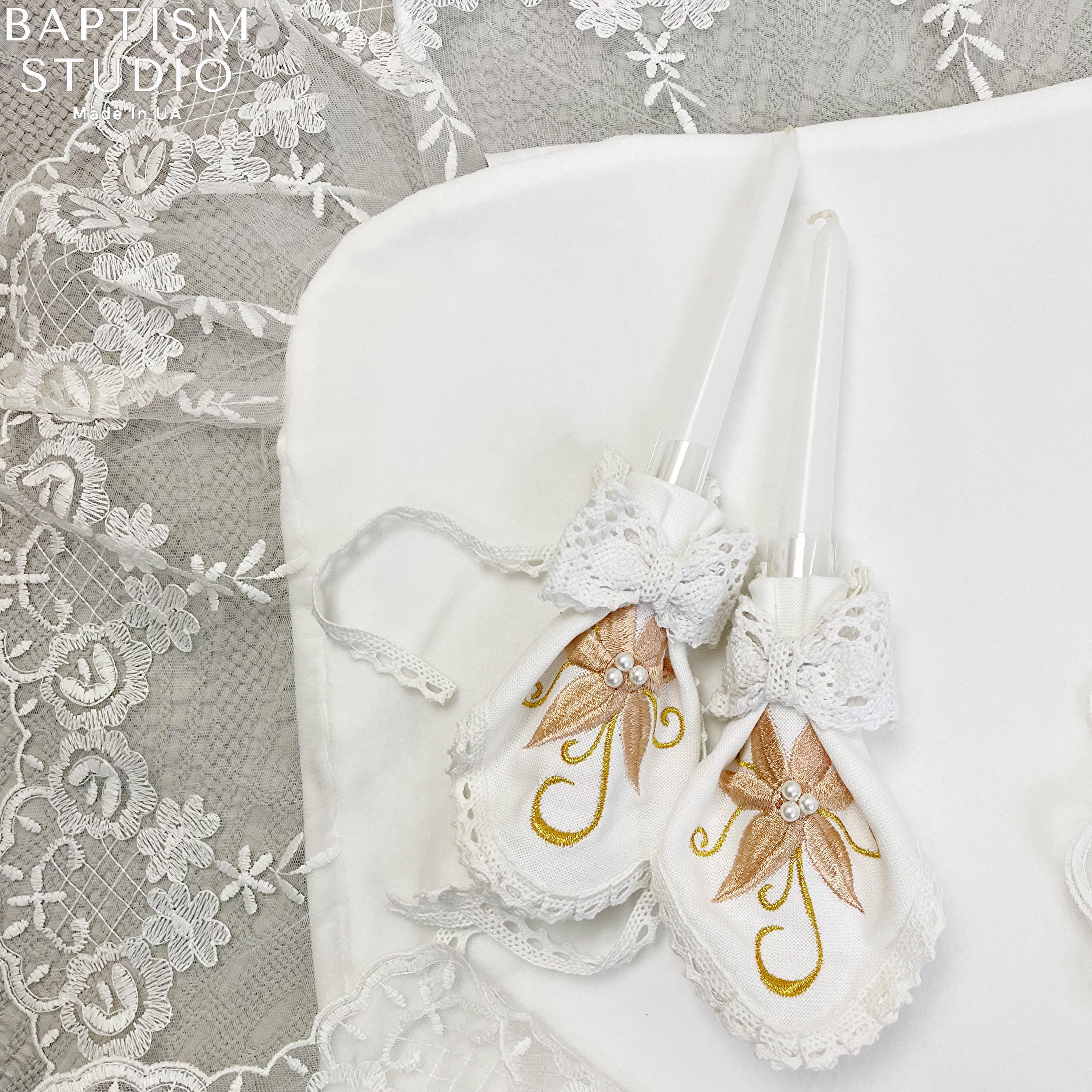 Luxury Light Ivory Christening Set for Baby Girl – Velour Dress, Blanket, Accessories