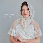 Elegant Lace Baptism Veil