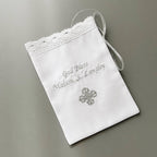 Personalized Linen Christening Set – Custom Embroidered Baptism Outfit & Blanket