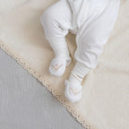 Luxury Baby Christening Set – Velour Romper & Hat + Hooded Baptism Towel