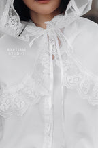 Handmade women’s veil with traditional lace details