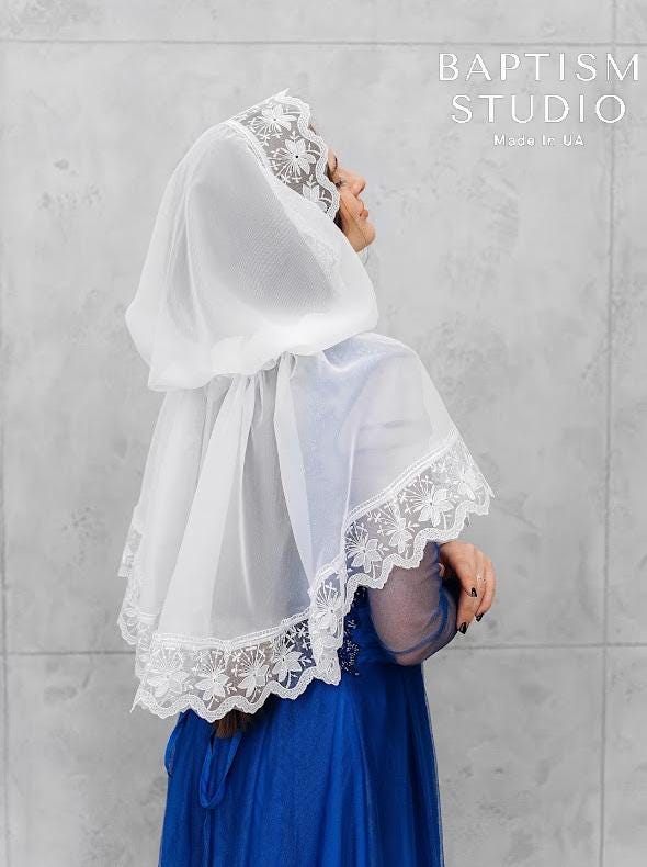 Elegant handmade headscarf for Orthodox traditions