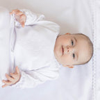 Baby Christening Set with Linen Blanket – Natural Baptism Outfit for Boys & Girls