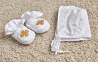 Baby Boy Christening Outfit – 4 Piece Baptism Set with Cross Embroidery