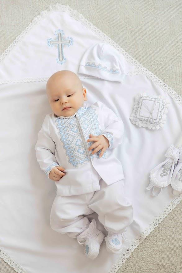 Linen Baby Christening Outfit & Baptism Set – Personalized Option Available