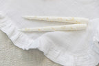 Muslin Baptism Set for Baby Girl – Dress, Blanket (80x80 cm), Booties, Headband & Candles – Personalized Christening Outfit