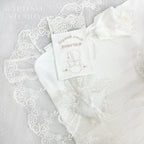 Luxury Light Ivory Christening Set for Baby Girl – Velour Dress, Blanket, Accessories