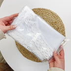 White Baptism Palantine with Lace | Chiffon Head Covering | Ships from USA
