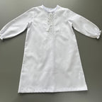 Linen Baptism Shirt with Delicate Embroidery – Baby Christening Outfit