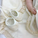 Complete Baptism Set for Baby Girl  – Linen & Velour