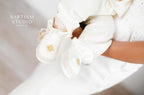 Handmade Ivory Linen Baptism Set – 6-Piece Baby Outfit with Blanket, Booties & Candles