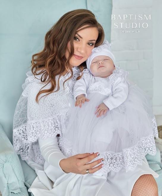 Baby Girl Christening Outfit – Velvet Baptism Set with Dress, Pants, Headband, Booties & Hat