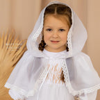 Elegant baptism accessory for girls handmade in Ukraine