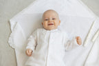 Personalized Baby Baptism Set – Soft Muslin Blanket, Outfit, and Soy Candles Gift Set