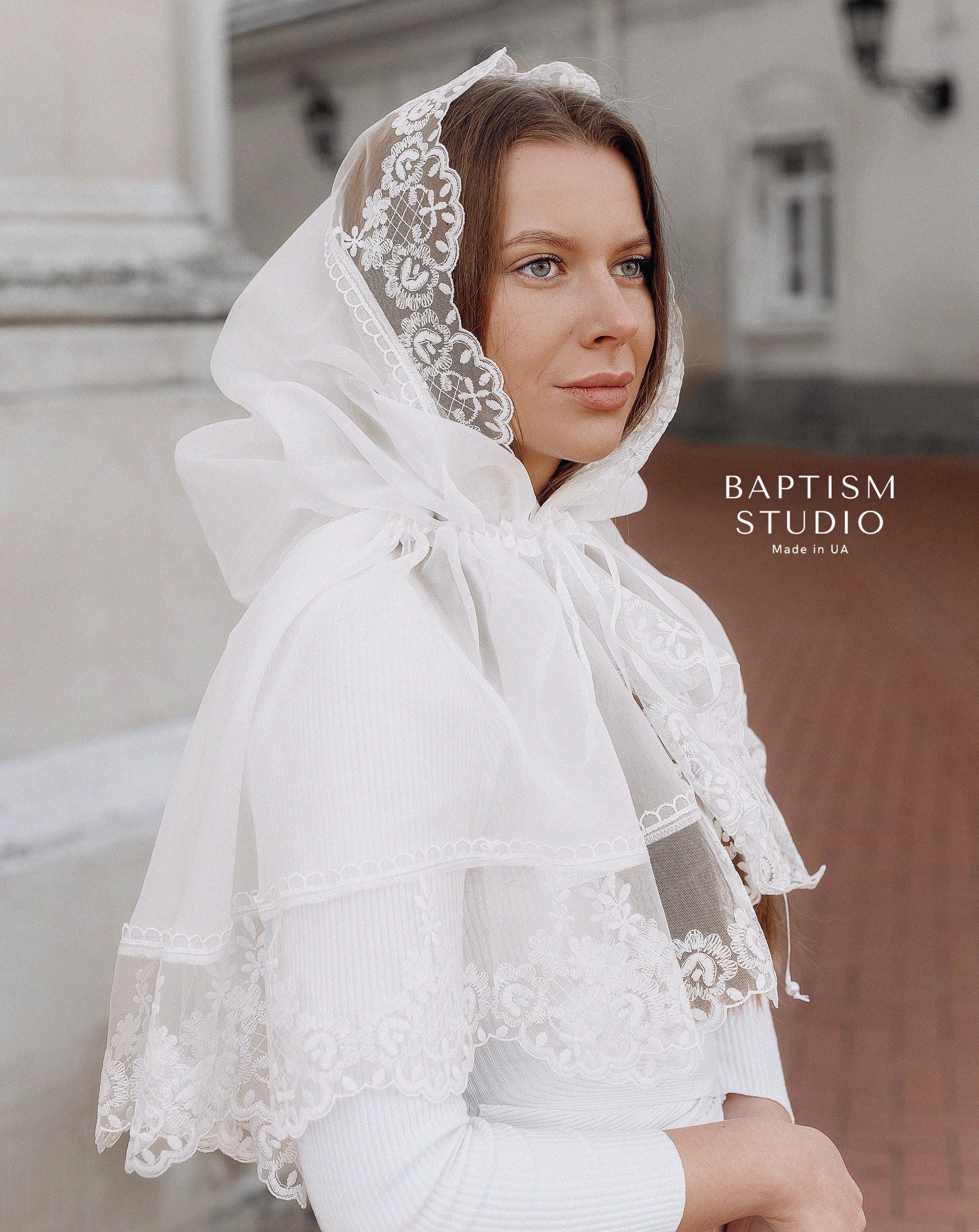 Elegant Lace Church Palantine / Prayer Shawl for Women