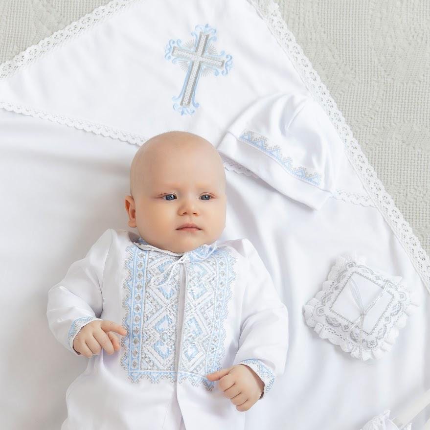 Linen Baby Christening Outfit & Baptism Set – Personalized Option Available