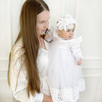 Luxury Linen Baptism Set for Baby Girl