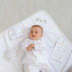 Luxury Baby Baptism Set – White Christening Outfit with Accessories