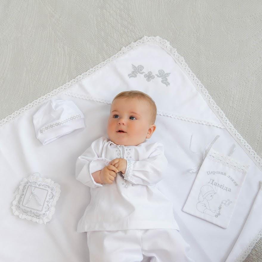 Luxury Baby Baptism Set – White Christening Outfit with Accessories