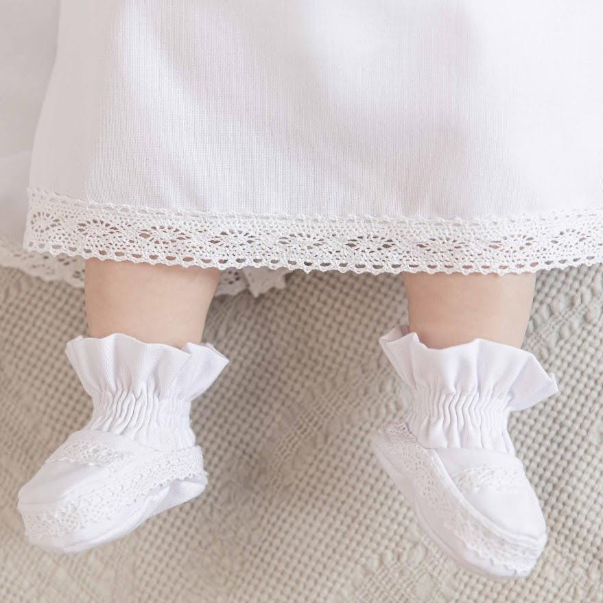 Personalized Baby Baptism Linen Gown & Blanket – Custom Christening Outfit with Embroidery