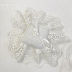 Luxury Light Ivory Christening Set for Baby Girl – Velour Dress, Blanket, Accessories