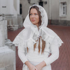 Lace Chapel Veil for Church | White Mantilla Head Covering