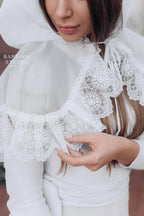 Lace Chapel Veil for Church | White Mantilla Head Covering