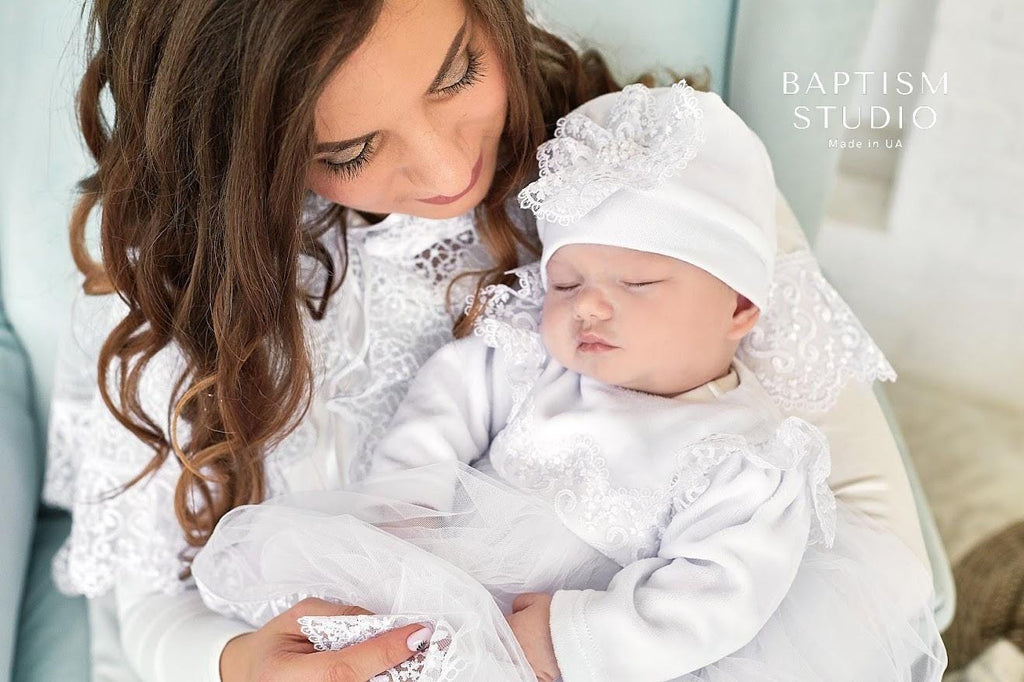 Baby Girl Christening Outfit – Velvet Baptism Set with Dress, Pants, Headband, Booties & Hat