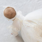 Luxury Christening Set for Baby Girl — Personalized Baptism Blanket, Linen Dress + Free Godmother Shawl