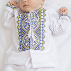 Traditional Baby Outfit Set – Shirt, Pants, Booties & Hat