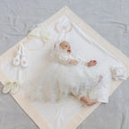 Elegant ivory baptism set for baby girl