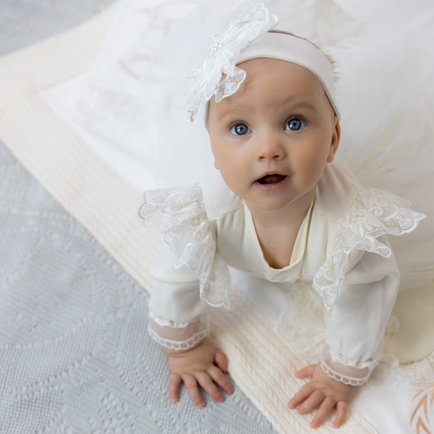 Baptism blanket kryzhma 1x1 meter with knitted backing