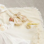 Luxury Baby Girl Christening Set with Kryzhma Blanket – Dress, Accessories, Candles & Pillow