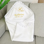 Personalized Baptism Towel with Hood – Baby Christening Gift