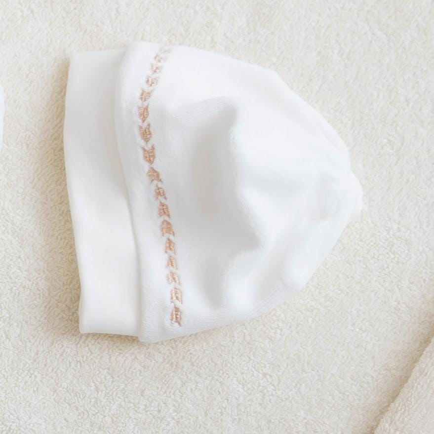 Luxury Baby Christening Set – Velour Romper & Hat + Hooded Baptism Towel