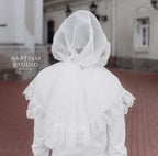 White lace headscarf for Orthodox church ceremonies