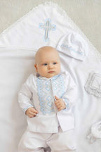 Linen Baby Christening Outfit & Baptism Set – Personalized Option Available
