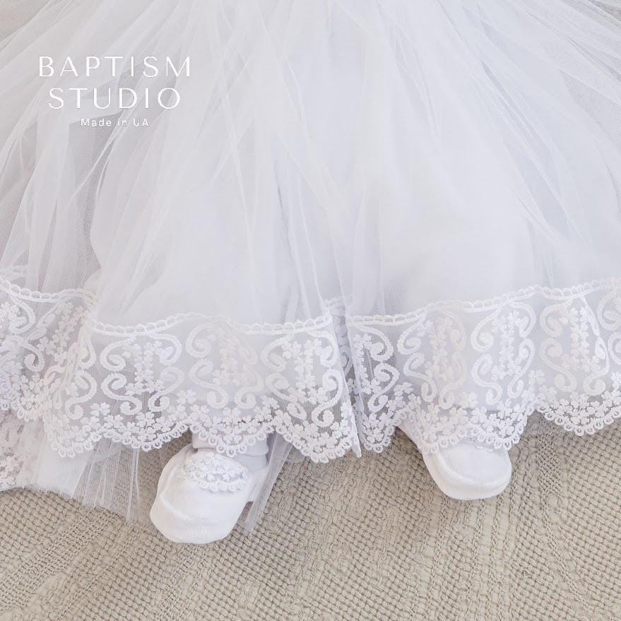 Baby Girl Christening Outfit – Velvet Baptism Set with Dress, Pants, Headband, Booties & Hat