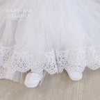 Baby Girl Christening Outfit – Velvet Baptism Set with Dress, Pants, Headband, Booties & Hat