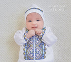 Traditional Baby Outfit Set – Shirt, Pants, Booties & Hat